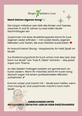 Bild Songwriting für Trauernde Kids 2025 Bild Flyer Songwriting für Trauernde Kids 2025
